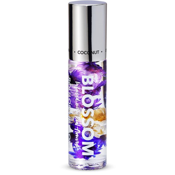 Blossom Scented Roll on Lip Gloss, Infused with Real Flowers, Made in USA, 0.20 fl. oz./5.9ml, Coconut