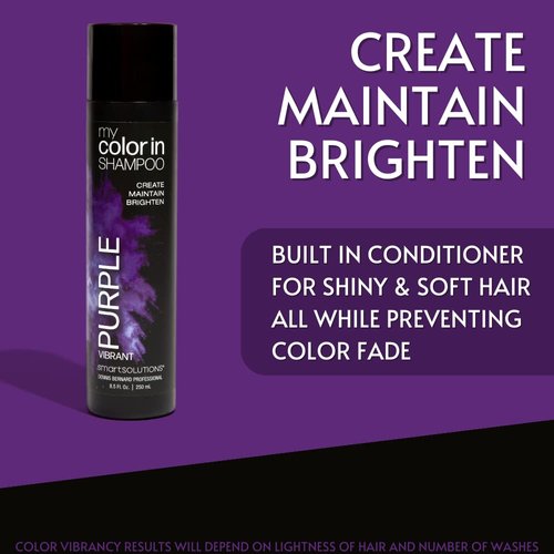 MyColorIn Color Depositing Shampoo (Vibrant Purple) - Sulfate & Paraben Free Hair Dye | Made in USA (8 Colors)