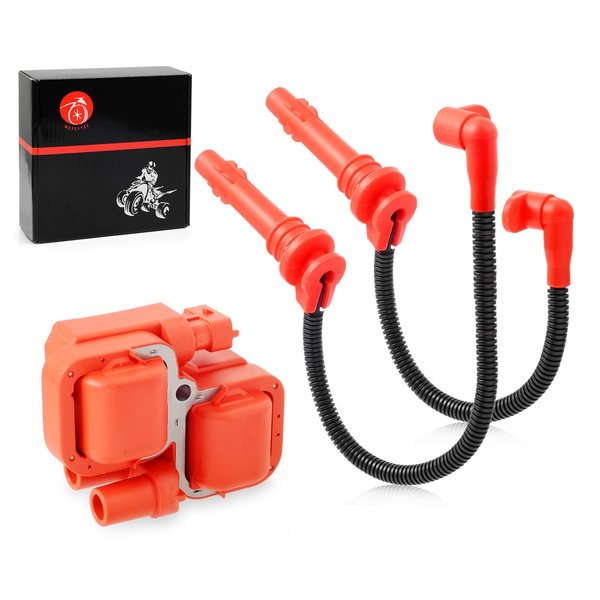 Moto1988 Ignition coil & Spark plug Wire Cap for Polaris RZR XP 4 S 900 1000 RS1 Turbo 2014-2023 4014296 4014295 4017695 4017694 4010425