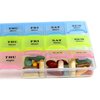 Inspirations 21 Compartments Pill Organizer Box, Medicine Remainder with Snap Lids, 7-Day AM/PM for Pills, Vitamins(6038, 21 Compartment)