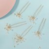 5 Pieces U Shape Wedding Hair Pins for Bridesmaid Beads Wedding Hairpins Bridal Hair Clips for Bride Women and Girls Hair Accessories