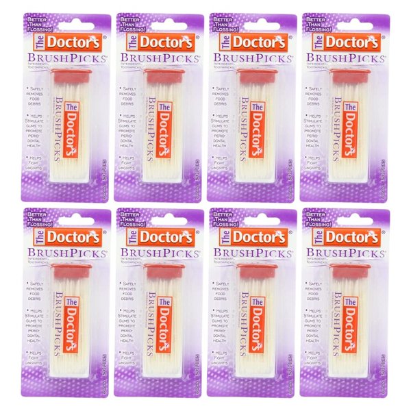 The Doctor's BrushPicks Interdental Toothpicks, 120 Count. (Pack of 8)