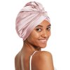 LilySilk Silk Bonnet for Sleeping Womens 100% Mulberry Silk Sleep Cap Hair Wrap for Curly Long Hair Rosy Pink