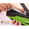 Bostitch Office InPower Spring-Powered Desktop Stapler, 20 Sheet Capacity, One Finger Stapling, Includes 210 Staples, Jam Free, Opens for Tacking, Green