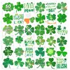 EMOME Glitter St Patrick's Day Tattoos Stickers for Kids, 50 Individually Wrapped Sheets St Patricks Day Decorations Accessories, Irish Shamrock Tattoo Stickers for Party Favors Supplies
