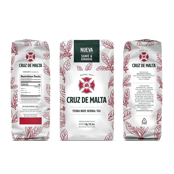 YERBA MATE CRUZ de MALTA 2.2lb 1 kilo