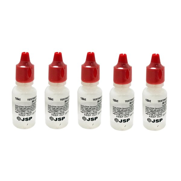 Jeweler's JSP 18K Gold Testing Acid Solutions - 12g - 5 Bottles
