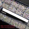 4880Pcs AB Nail Rhinestones Set, Round Beads Flatback Glass Gems Stones, Multi Shapes Rhinestones Nail Art 3D Crystals for Nail DIY Crafts Clothes Shoes Jewelry