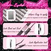 SKY MANGO False Eyelashes Kit 280pcs DIY Lash Extension Kit 8-16mm Mix with Lash Bond and Seal and Lash Tweezers and Lash Brush Fluffy Lash Clusters Kit 30D Curl for Beginners