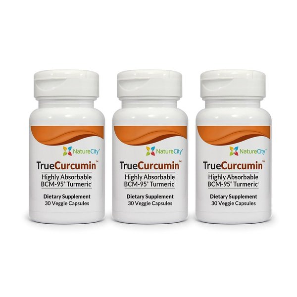 NatureCity True-Curcumin Turmeric Supplement | Non-GMO Tumeric and Curcumin 500mg Curcuma Capsules Vitamin Supplements | Up to 700% Increase in Absorption (90 Day Supply) | Supports Joints