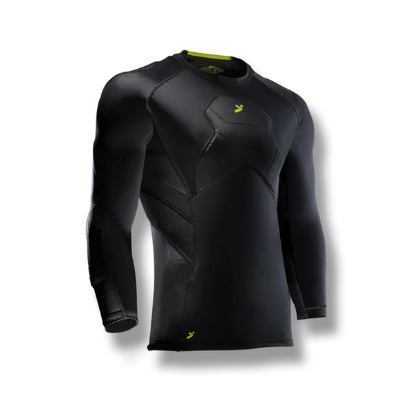 Storelli BodyShield Goalkeeper 3/4 Undershirt, Compression Shirt, Sports Accessories, Goalie Shirt, Turf Protection, Lightweight, UV Resistant, Sweat Wicking, Youth, Medium Black