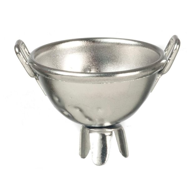 International Miniatures Dollhouse Miniature Silver Food Colander