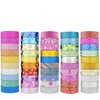 JANYUN 50 Rolls Glitter Washi Masking Tape Set,Great for Bullet Journal DIY Aesthetic Decor Scrapbooking Sticker Masking Paper Decoration Tape Adhesive Party School Supplies (Casual Style)