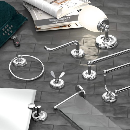 Gatco 5073 Designer II 6.50" Towel Ring, Chrome