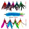 CATENESS Cat Feather Toy Refill Cat Feathers Wand Replacement, 10 PCS Feather Cat Toy Refills, Interaction Feather Cat Toy for Indoor Cats