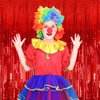 3 Pack Red Party Backdrop Tinsel Streamers Christmas Decorations Foil Fringe Backdrop Curtains Carnival Casino Theme Birthday New Year Holiday Celebration Bachelorette Party Decorations Supplies