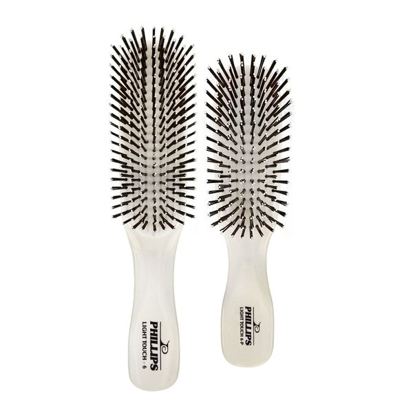 Phillips Brush Light Touch 6 Hair Brush and Phillips Brush Light Touch 6 Purse sized combo pack by Phillips Brush