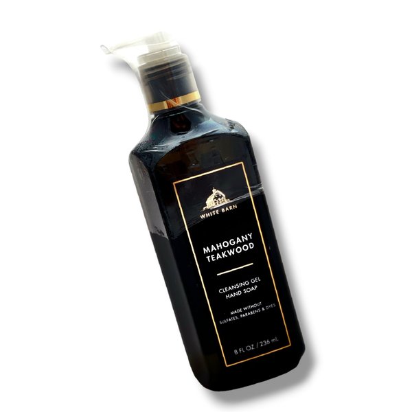 Baꞎh aпd Body Works Cleansing Gel Hand Soap 8 Fl Oz (Packaging may vary) (Mahogany Teakwood)