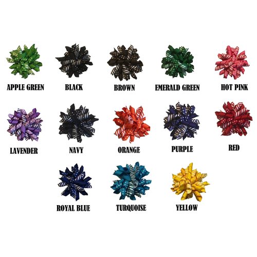 Dots and Stripes Korker Hair Bow (13 Colors Available)