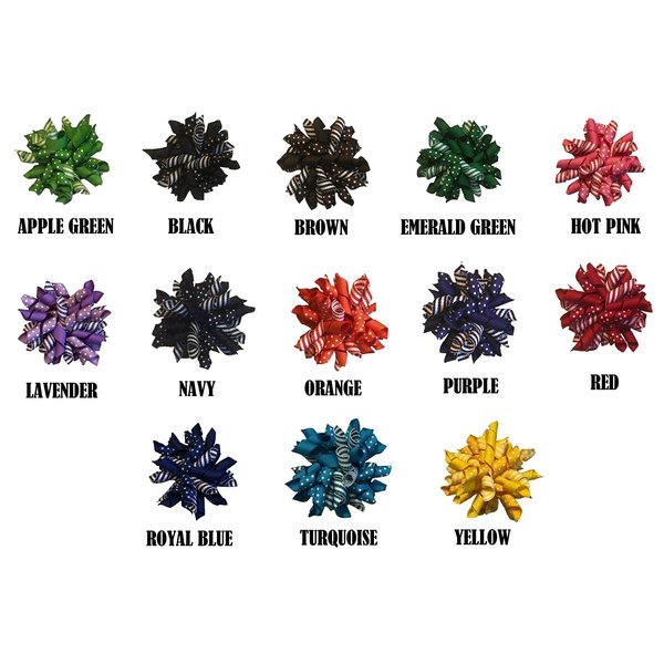 Dots and Stripes Korker Hair Bow (13 Colors Available)