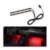 Sylvil Car LED Strip Light, 24 LEDs RGB Neon Interior Atmosphere Lights, 12V Under Dash Ambient Night Light, USB Port Auto Interior Decorative Lamp, Universal Car Accessories (Red)