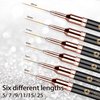 Etercycle Nail Art Liner Brushes, 6pcs Striping Nail Gel Polish Painting Brush Set, Thin Nail Art Dotting Drawing Pen (5/7/9/11/15/25mm)