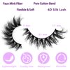 Gmagictobo Mink Lashes Cat Eye Fluffy False Eyelashes D Curl Russian Strip Lashes Pack Soft Wispy False Lashes 8 Pairs Multipack