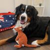 SmartPetLove Tender-Tuffs Big Shots - Aussie Kangaroo Cuddly Pet Toy - Stuffed Plush Dog Toy and Cute Squeaky Dog Toys for All Life Stages