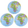 Molain 3 Pcs Inflatable Globes, PVC World Globe, 16 Inch Before Inflated, 12 Inch After Inflated, Globe Ball, Globe of The World, Earth Beach Balls for Beach School Teaching, Gifts for Students