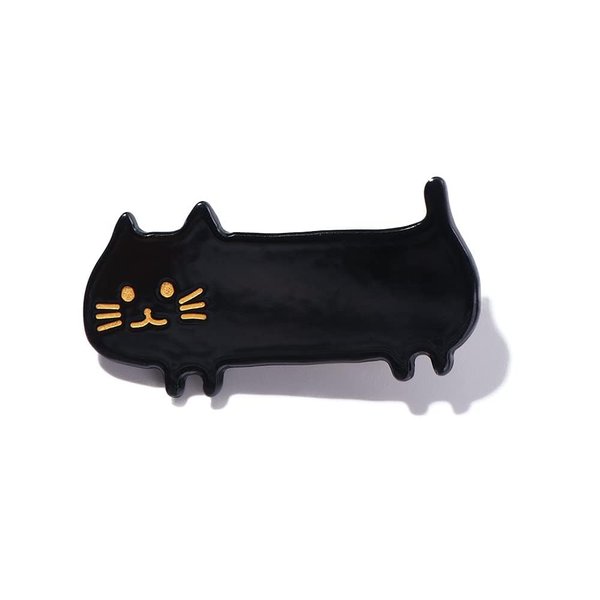 Black Romantic Cute Cartoon Cat Barrettes Hair Clip, Sweet Women Hair Clips Classic Animal Barrettes Hairpins Hair Accessories Clips
