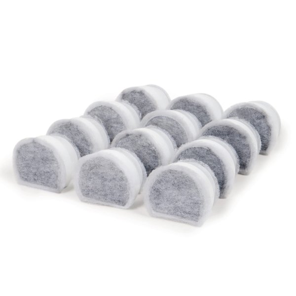 PetSafe Drinkwell Replacement Carbon Filters, Dog and Cat Ceramic Water Fountain Filters, 12-Pack