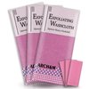 ARCH&M Exfoliating Washcloth Exfoliating Body Scrubber Back Scrubber for Shower Japanese Bath Wash Cloth Korean Exfoliating Luffah Towel Beauty Washcloth Sponge Loofah Body Scrub 3 Pack (Pink x 3)