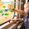Suction Letters Bath Toys with Storage, 26 PCS Bath Toys for Kids Ages 4-8, Sensory, Window and Travel Toy, Montessori Gift for 3 4 5 6 7 Years Old Boys Girls (Letters)