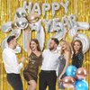 Happy New Year Banner, 16 Inch Silver Thickened Foil Mylar Helium Balloons Banner for 2025 New Years Party Decorations New Years Eve Party Supplies Decoracion De Año Nuevo 2025 Balloons | Silver