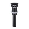 KES Bathroom Sink Drain Without Overflow Vessel Sink Lavatory Vanity Pop Up Drain Stopper Matte Black, All Metal Rustproof Brass and 304 Stainless Steel, S2008D-BK