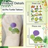 52 PCS Turtle Temporary Tattoos for Party Supplies, Cute Sea Turtle Tattoo Stickers for Birthday Parties, Christmas Tattoos Party Favor, Waterproof Tattoos. (Green(52PCS))