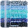 Kikonoke 5 Boxes Nail Art Rhinestones Kit 3D Flatback Jelly Crystal Gems Diamantes Design for Crafts Face Clothes Glass Decorations DIY (Blue)
