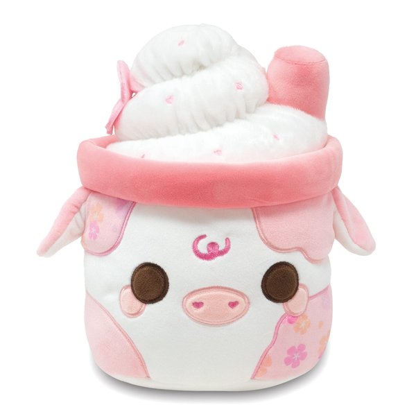 Cuddle Barn - Sakura Mooshake | Super Soft Cute Kawaii Cow Dessert Drink Collectible Stuffed Animal Plush Toy, 11 inches