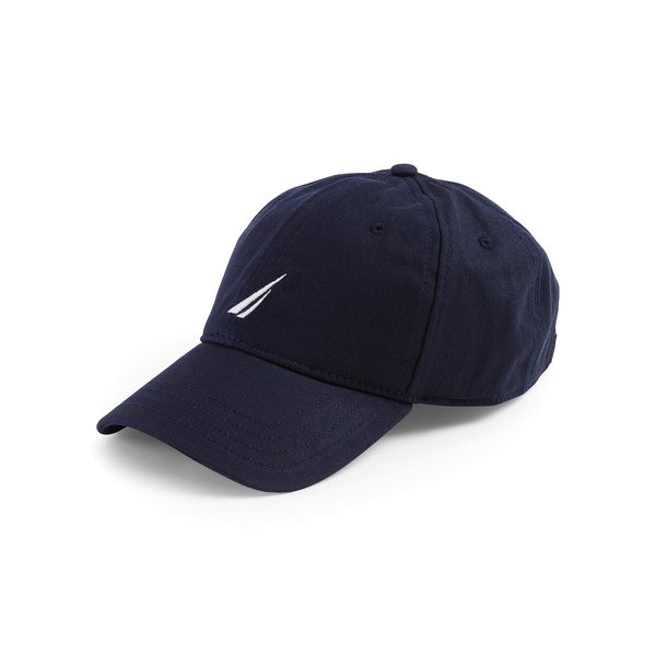 Nautica mens Classic Logo Adjustable Hat baseball caps, Navy, One Size US