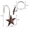 AGPtek Star Shower Curtain Hooks, 12PCS Anti Rust Decorative Resin Hooks for Bathroom, Baby Room, Bedroom, Living Room Decor (Star)