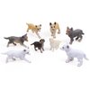 RESTCLOUD 8Pcs Wolf Cub Toy Figure Set Baby Wolves Animals Figurines