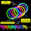 12 Pack Glow Glasses Toys Gifts with 40 Glow Sticks & Connectors(for 12 Glow Heart Glasses &16 Bracelets), Christmas Neon Light Up Party Favor Supplies for New Years Eve Birthday Camping (kids&Adults)