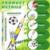 20 Set Basketball Pencils Soccer Pencils and Basketball Erasers Soccer Erasers Sport Pencils Sports Ball Pencil Erasers Fun Erasers Kids for Themed Birthday Party Favors (Soccer)