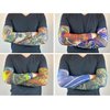 iToolai Temporary Tattoo Sleeves for Men, 8 pcs Set UV Protection Cooling Arts Tattoo Arm Sleeves Slip on(Dragon Designs)