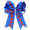 Softball Cheer Bows hair Tie Softball Hair Accessories Perfect Softball Player Gift.(FQ7) (Blue)