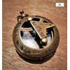 Antique Push Button Brass Sundial Compass Outdoor Navigation Directional Nautical Housewarming Gifts