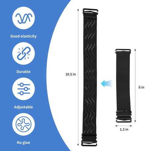 RTWYG 3 pcs Black Adjustable Elastic Band for Wigs Silicone Wig Grip Band Nonslip Wig Elastic Bands Adjustable wig band Removable Elastic Wig Strap Wig Straps Accessories for Sewing