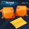 SWATOW INDUSTRIES 3 Inch Amber LED Pod Covers 2PCS Square LED Light Bar Covers LED Cube Covers Protective Polycarbonate Light Bar Lens Covers