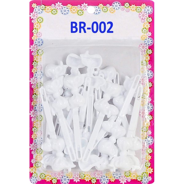 Tara Girls Self Hinge Bow Hair Barrettes 18 Pieces Selection (White)