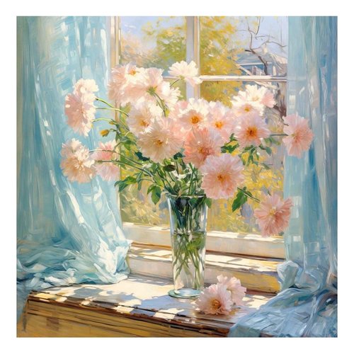 Aestalrcus Paint by Number Flowers for Adults-Paint by Numbers for Adults Beginner, Windowsill Paint by Numbers for Home Wall Decor (16 x 20 inch)